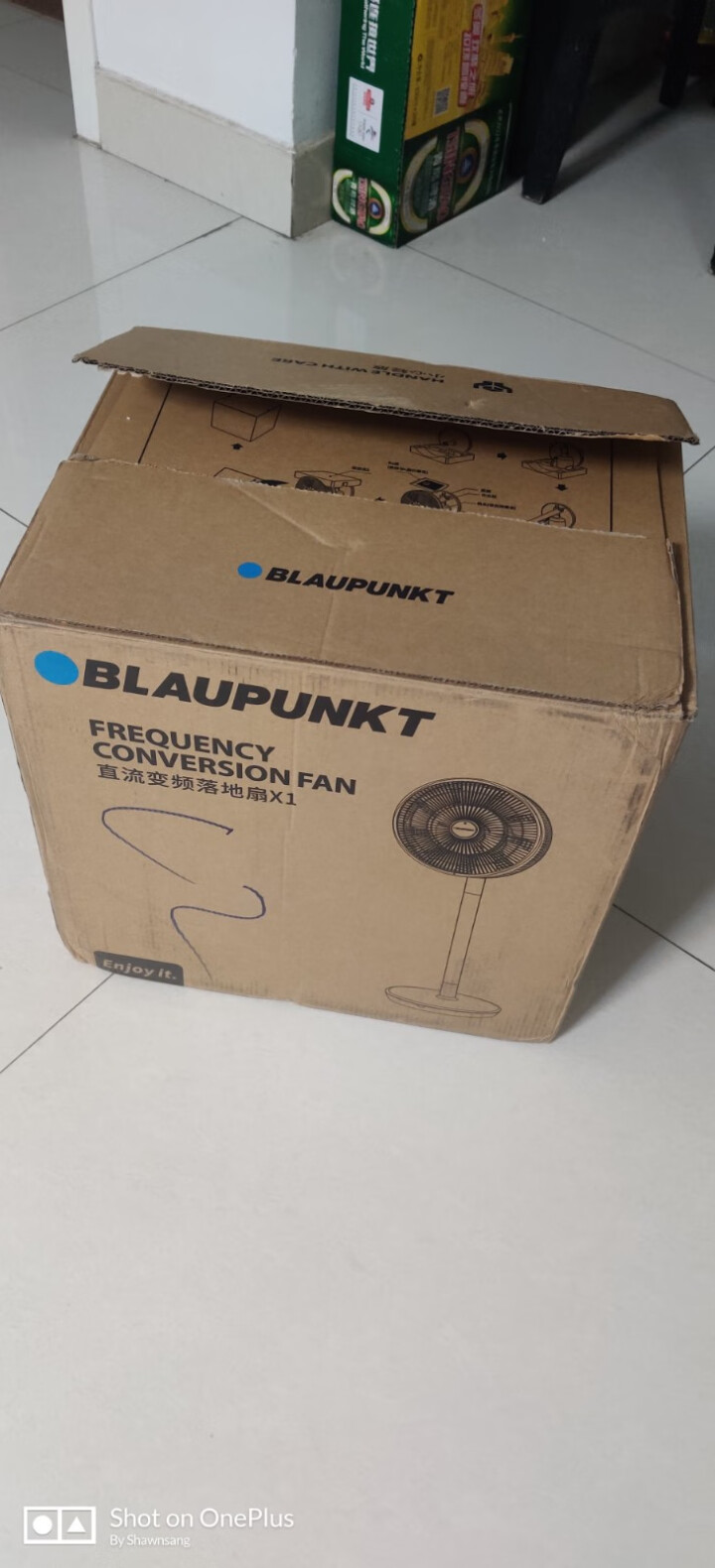 蓝宝（BLAUPUNKT）电风扇循环扇智能变频驱蚊直流 静音 空气循环 台立两用 15叶果岭风ECO节能3D摇头X1,第2张