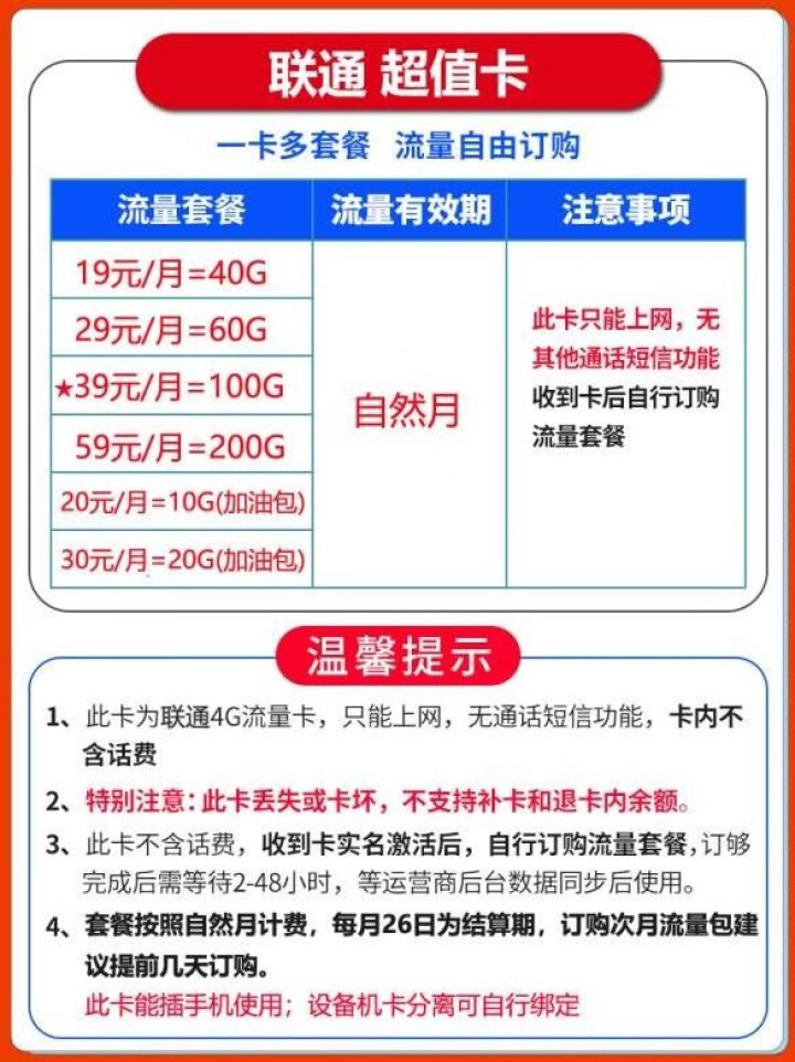 联通4G流量卡包年物联网流量全网通插卡无线路由器移动车载随身WiFi不限量包月5G手机无限流量工业级 【超值卡流量需实名询客服】勿拍怎么样，好用吗，口碑，心得，,第2张