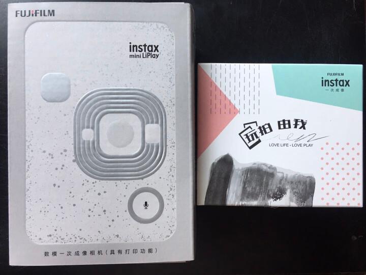 富士instax mini LiPlay 数模一次成像立拍立得照相机可拍有声音的照片也有照片打印 石英白（送30张相纸+精美节日礼盒）怎么样，好用吗，口碑，心得,第2张