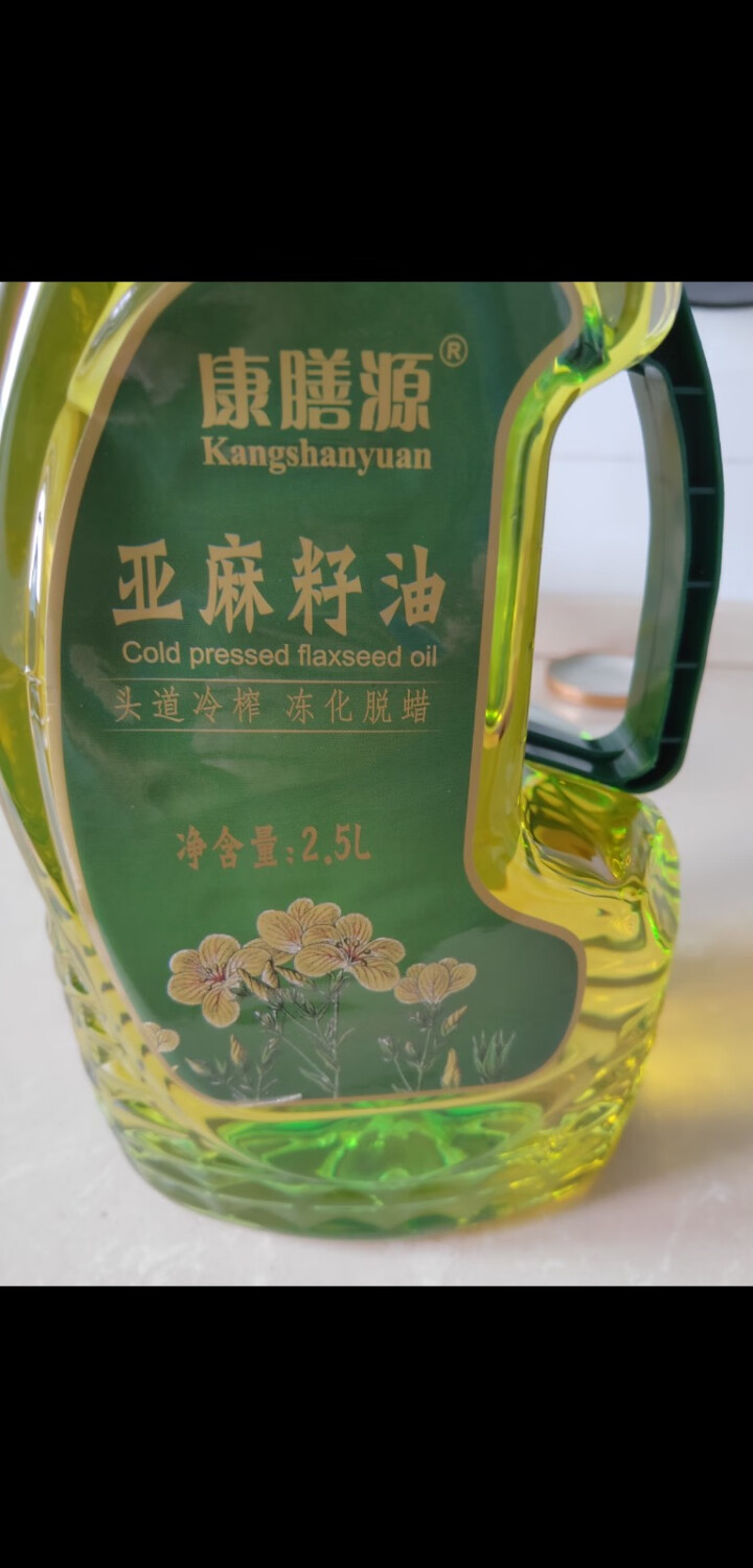 康膳源 亚麻籽油2.5L 冷榨一级月子宝儿食用油 补充α,第2张