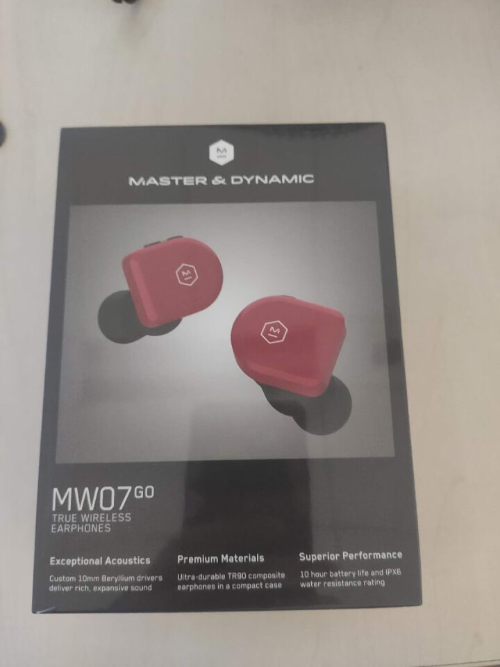 MASTER&DYNAMIC M&D MW07 GO真无线耳机蓝牙5.0立体声入耳塞式IPX6耳麦 火焰红怎么样，好用吗，口碑，心得，评价，试用报告,第2张