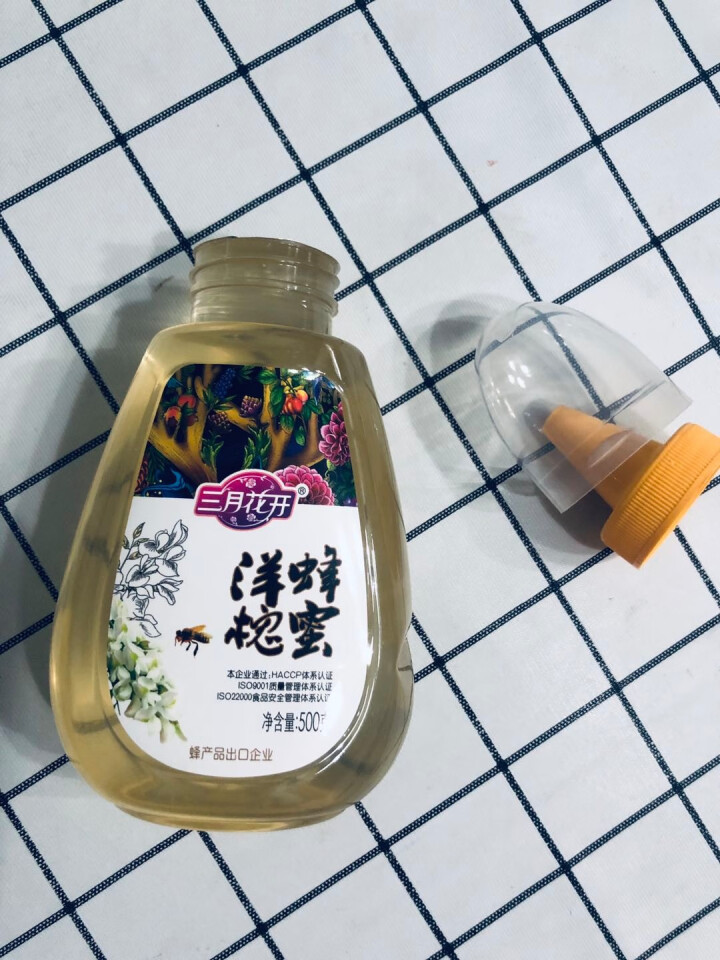 三月花开 蜂蜜 纯正土蜂蜜多种口味蜂巢蜜 洋槐蜜瓶装500g怎么样，好用吗，口碑，心得，评价，试用报告,第4张