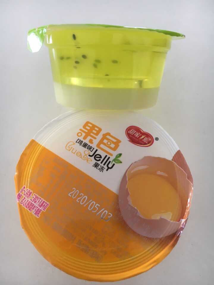 甜蜜1派 双色布丁果冻80g*6约480g儿童果冻双层布丁分离果冻鸡蛋味奇异果味休闲零食女生下午茶 混合味2个（品尝装）怎么样，好用吗，口碑，心得，评价，试用报,第4张