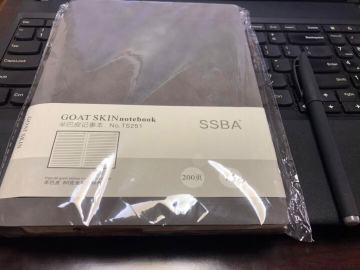 SSBA 笔记本子文具加厚本子工作a5商务会议记录本软皮简约日记本办公记事本可定制可印logo CB羊巴皮浅灰色(100张)怎么样，好用吗，口碑，心得，评价，试,第2张