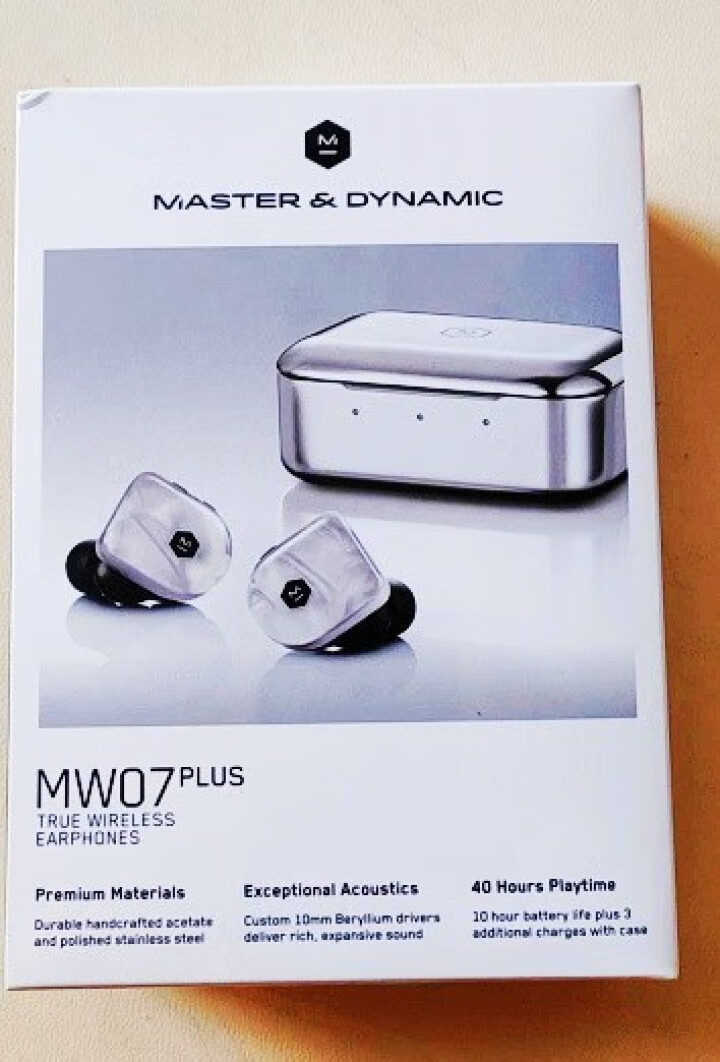 MASTER&DYNAMIC M&D MW07 PLUS 主动降噪真无线蓝牙耳机立体声入耳式运动耳麦 白大理石纹色怎么样，好用吗，口碑，心得，评价，试用报告,第2张