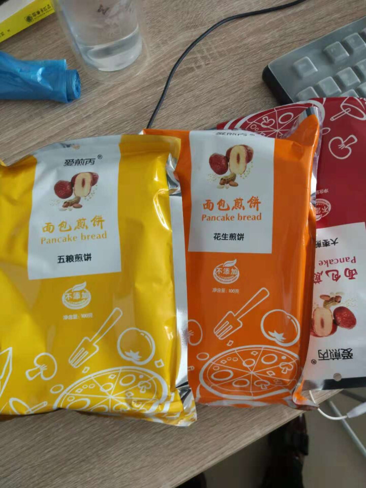 爱煎丙（AiJianBing）面包煎饼100g/袋东北煎饼手工杂粮大煎饼三种口味（花生、五粮、大枣） 100g*3袋（花生、大枣、五粮煎饼各1袋）怎么样，好用吗,第4张