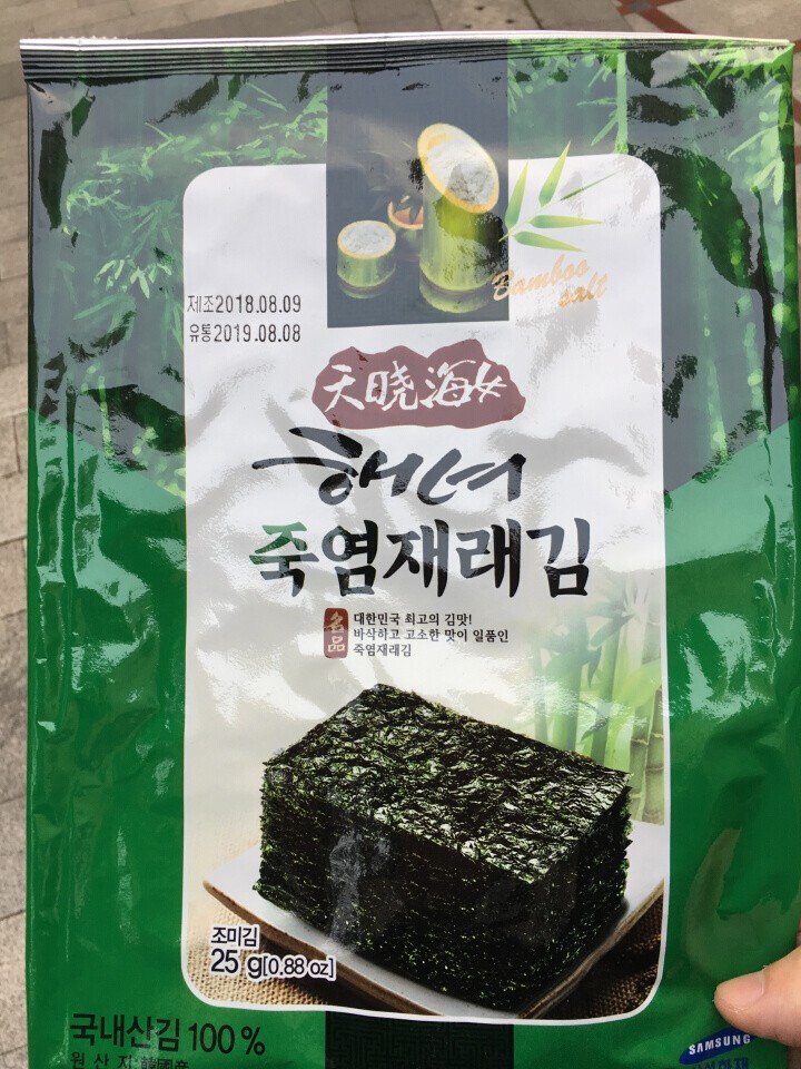 韩国进口 天晓海女海苔 儿童辅食拌饭海苔脆片休闲零食大片装25g 竹盐味怎么样，好用吗，口碑，心得，评价，试用报告,第2张