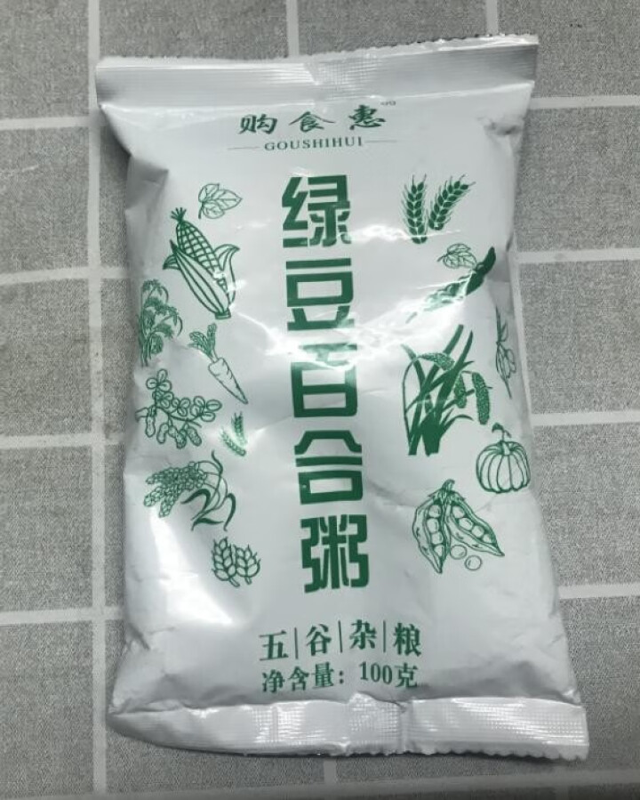 购食惠 绿豆百合粥100g（大米、绿豆、百合）混合粥米粥料五谷杂粮粗粮熬粥怎么样，好用吗，口碑，心得，评价，试用报告,第2张