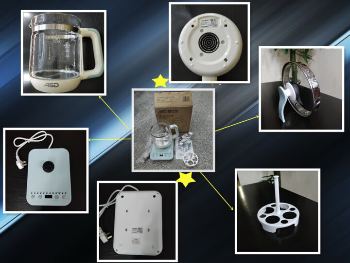 爱仕达（ASD）1.8L大容积养生壶 电水壶烧水壶电热水壶煮茶壶花茶壶电茶壶煮水壶煮茶器 加厚玻璃 AW,第2张
