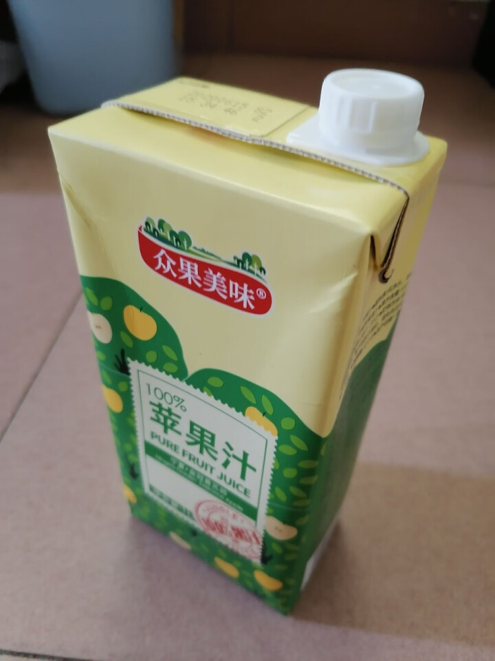 众果美味 100%果汁饮料 鲜果榨汁原浆 浓缩无添加UHT高温灭菌 金冠黄元帅苹果汁1L单盒怎么样，好用吗，口碑，心得，评价，试用报告,第3张