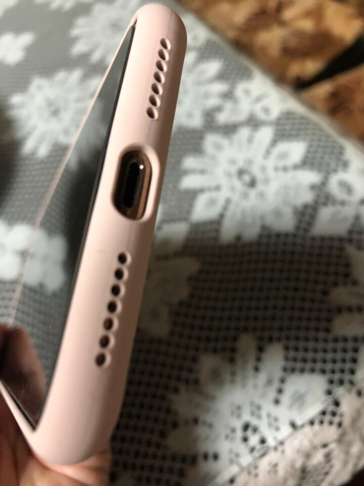 日新隆 苹果X/XS液态硅胶手机壳  iPhoneXS Max高档保护套全包防摔超薄肤感加绒软壳 樱花粉 (5.8寸)  iPhone X/XS通用怎么样，好用,第4张