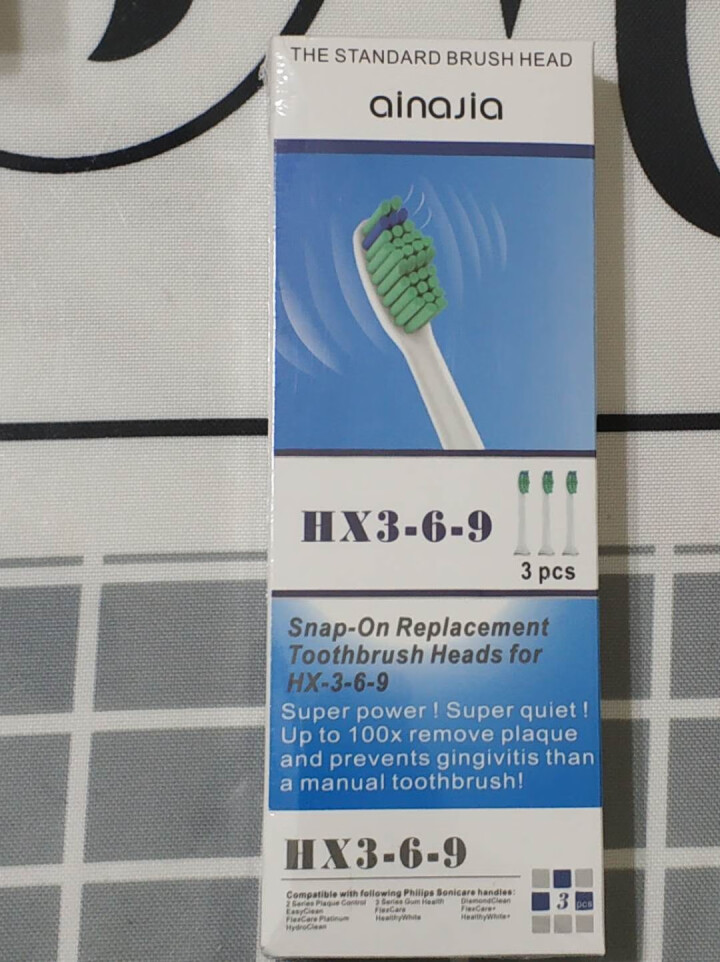 适配飞利浦电动牙刷头hx3296通用替换刷头hx3210/hx6100/3216/3210/6520 标准型3支装怎么样，好用吗，口碑，心得，评价，试用报告,第2张
