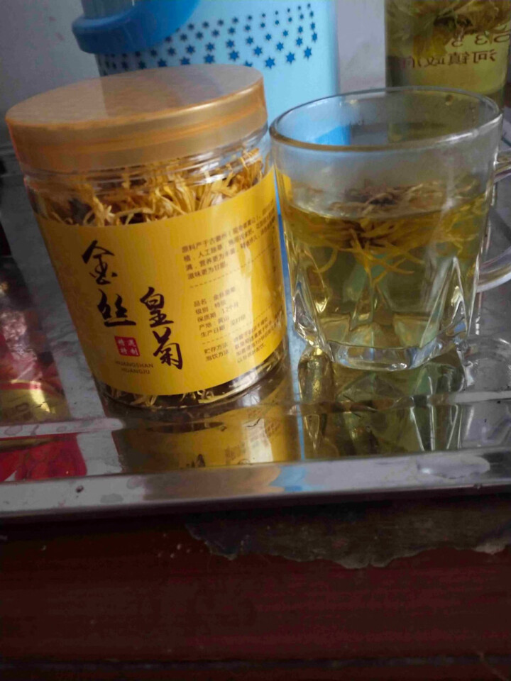 茶叶 花草茶 菊花茶大朵一杯一朵独立包装 金丝皇菊罐装40,第2张