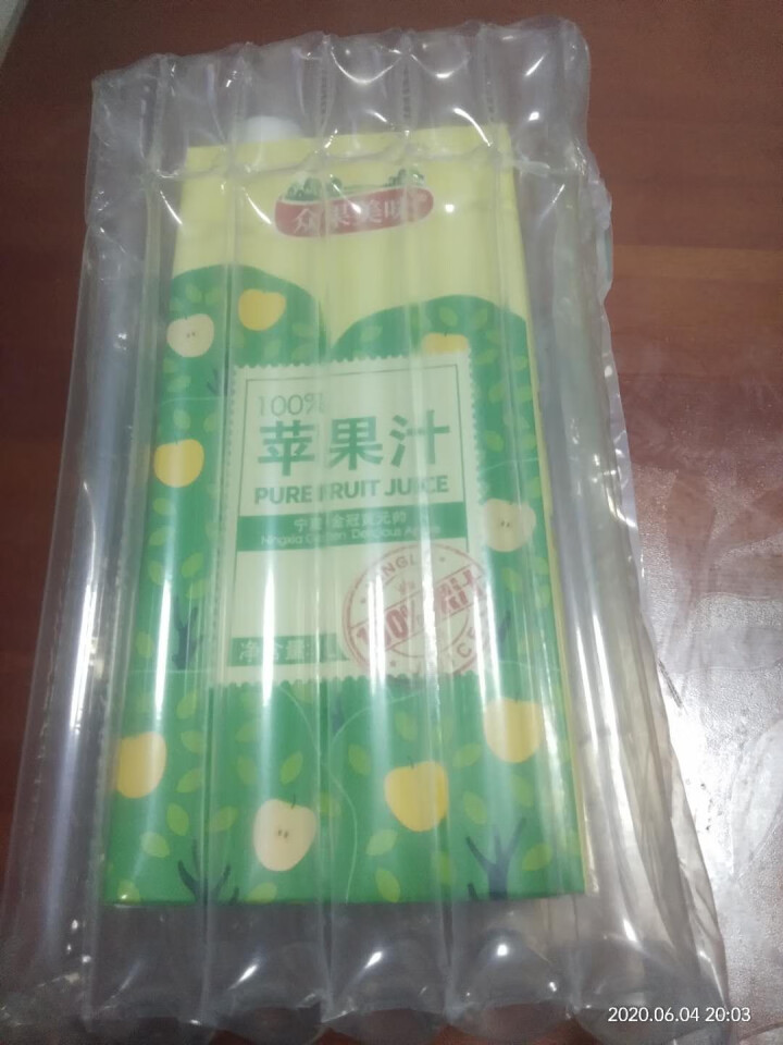 众果美味 100%果汁饮料 鲜果榨汁榨汁原浆 浓缩无添加UHT高温灭菌 金冠黄元帅苹果汁1L单盒怎么样，好用吗，口碑，心得，评价，试用报告,第3张