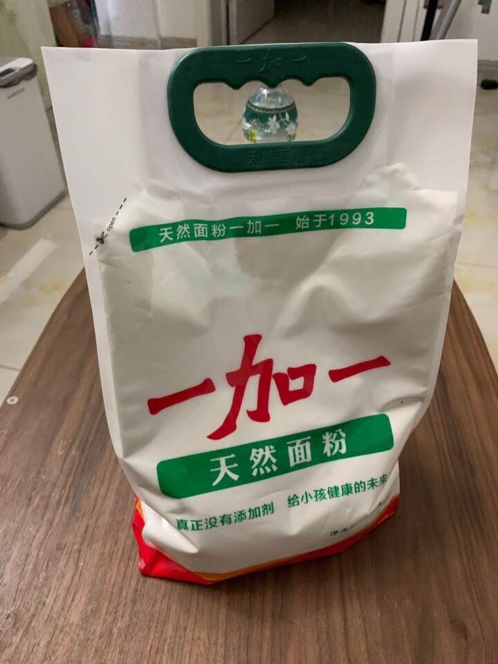 一加一天然面粉 中筋面粉 通用粉（面条粉 面包粉 馒头粉 包子粉）2Kg*1袋 2KG*1袋怎么样，好用吗，口碑，心得，评价，试用报告,第4张