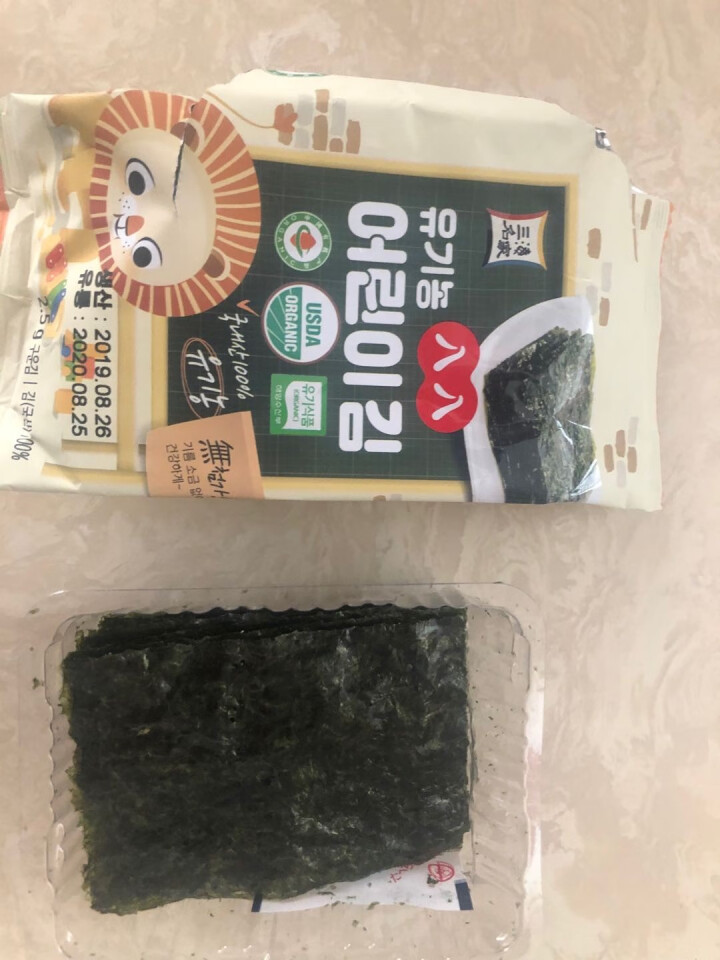 三海名家 八八有机无添加海苔 儿童幼童孕妇营养配餐辅助食品即食零食 韩国进口高端海苔 有机无添加2.5g*1包怎么样，好用吗，口碑，心得，评价，试用报告,第2张