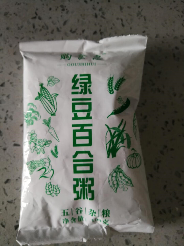 购食惠 绿豆百合粥100g（大米、绿豆、百合）混合粥米粥料五谷杂粮粗粮熬粥怎么样，好用吗，口碑，心得，评价，试用报告,第2张