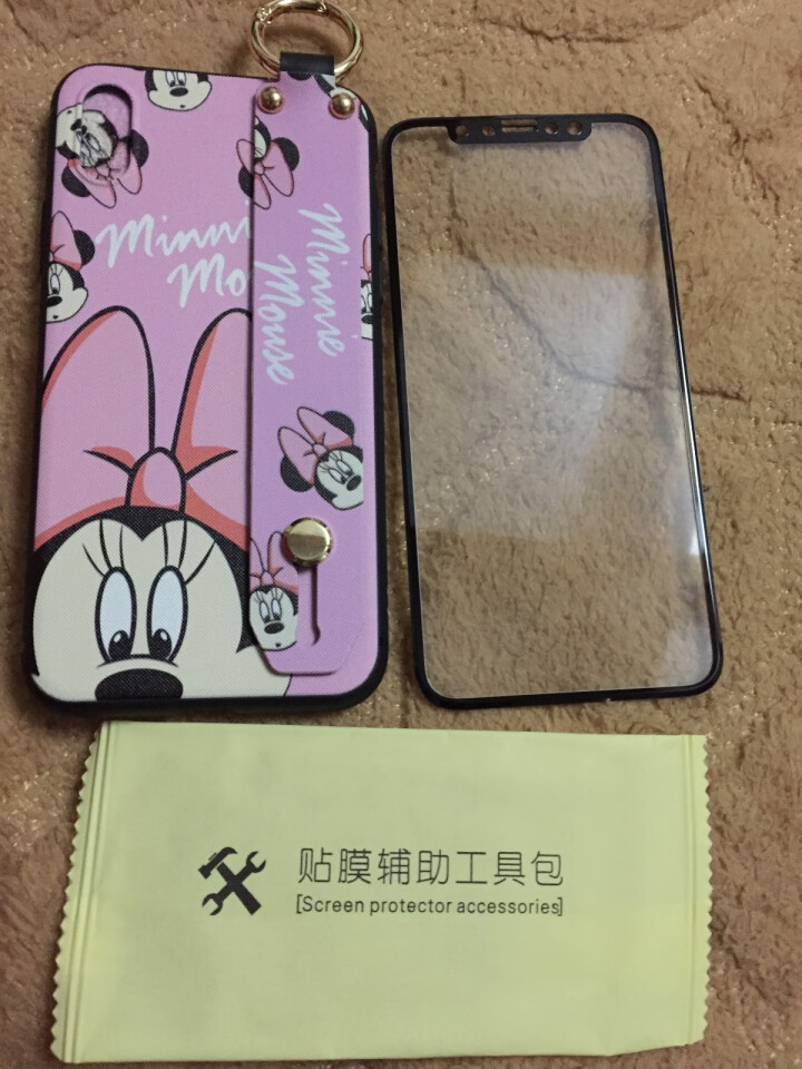 MEKS iPhone x手机壳xr布纹xs max个性腕带支架苹果7/8 plus全包防摔硅胶软壳 粉色米妮 iPhone x怎么样，好用吗，口碑，心得，评价,第3张