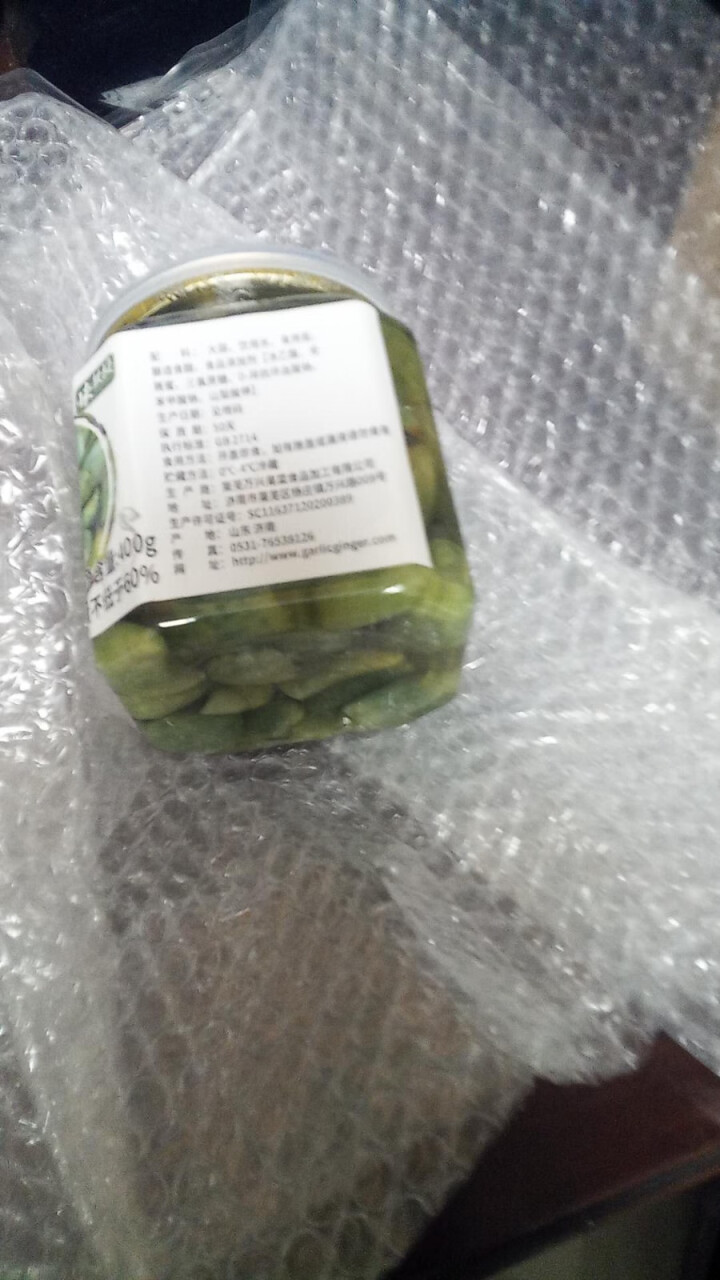 味教授 腊八蒜绿蒜新鲜醋泡蒜糖醋蒜翡翠醋泡大蒜醋蒜大蒜头罐装下饭菜咸菜400g/瓶 1罐装*400g怎么样，好用吗，口碑，心得，评价，试用报告,第2张