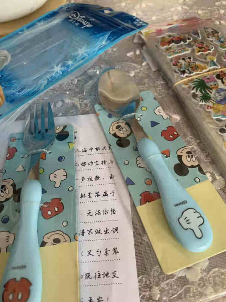 迪士尼（DISNEY）叉勺筷套装 儿童便携餐具宝宝训练学习筷子 不锈钢辅食勺子 米奇叉勺筷子三件套+收纳盒怎么样，好用吗，口碑，心得，评价，试用报告,第4张