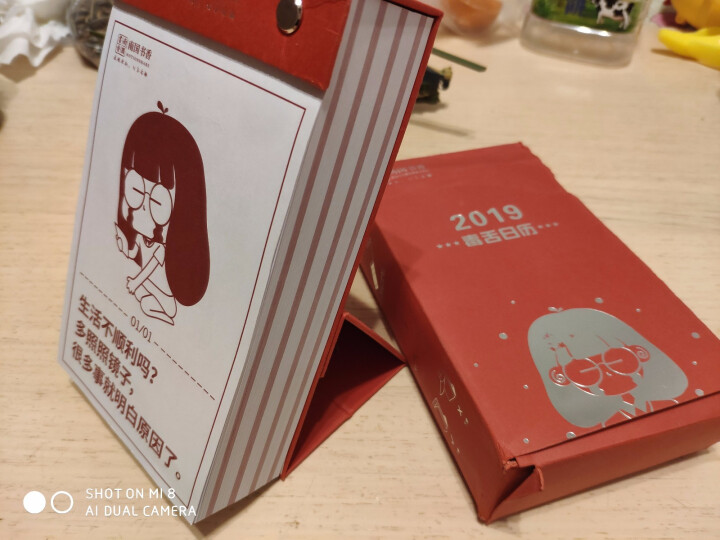 南国书香 单向历 台历2019猪年创意台历定制毒鸡汤日历批发商务桌面台历 中国红怎么样，好用吗，口碑，心得，评价，试用报告,第5张