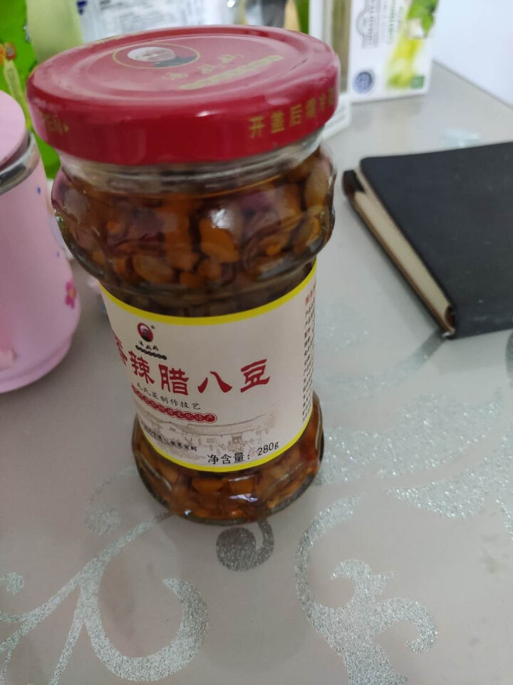 毛家食品 香辣腊八豆湖南特产拌面酱开胃下饭菜280g瓶装怎么样，好用吗，口碑，心得，评价，试用报告,第4张