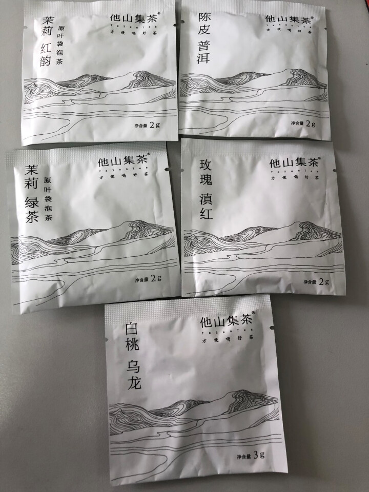 他山集茶 茶包绿茶红茶普洱茶乌龙茶5种口味组合装原叶袋泡茶怎么样，好用吗，口碑，心得，评价，试用报告,第4张