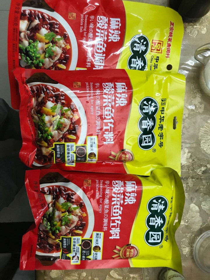 清香园麻辣酸菜鱼佐料305克 三包装怎么样，好用吗，口碑，心得，评价，试用报告,第2张