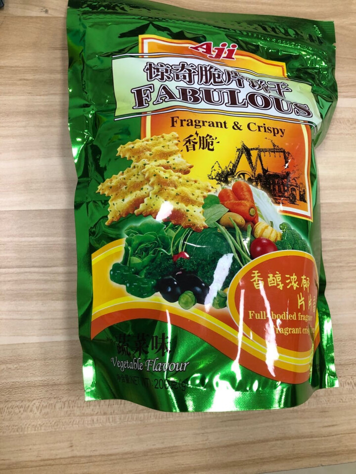 AJI尼西亚惊奇脆片饼干蛋糕 零食小吃蔬菜饼干  蔬菜味 200g 蔬菜味*1袋怎么样，好用吗，口碑，心得，评价，试用报告,第2张