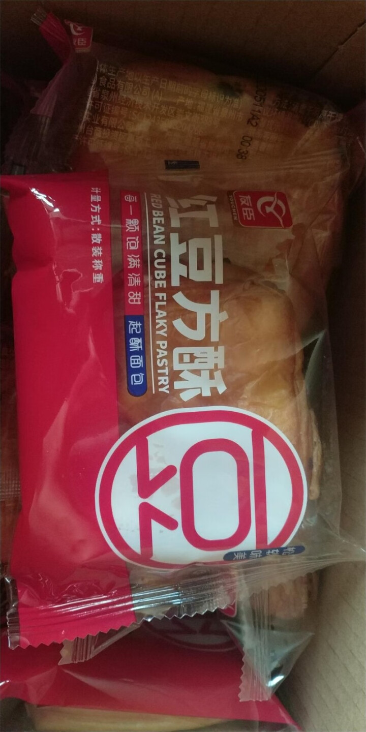 【新品上市】友臣红豆方酥420g整箱面包早餐蛋糕点心办公室休闲零食品小吃休闲充饥夜宵 友臣红豆方酥420g盒装怎么样，好用吗，口碑，心得，评价，试用报告,第3张