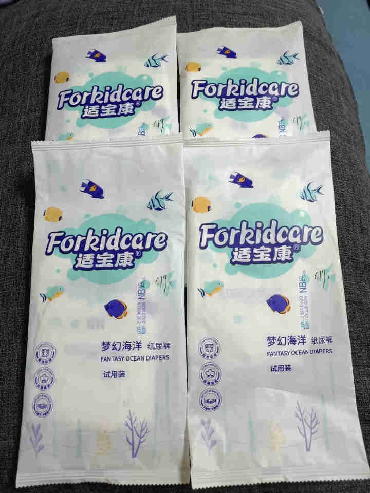 适宝康·Forkidcare 梦幻海洋纸尿裤试用装NB码*4片 适合5kg以下婴儿尿不湿超薄透气干爽怎么样，好用吗，口碑，心得，评价，试用报告,第2张