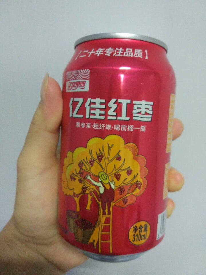 亿佳果园 红枣汁果汁饮料整箱包邮量贩装310ml*8易拉罐怎么样，好用吗，口碑，心得，评价，试用报告,第3张