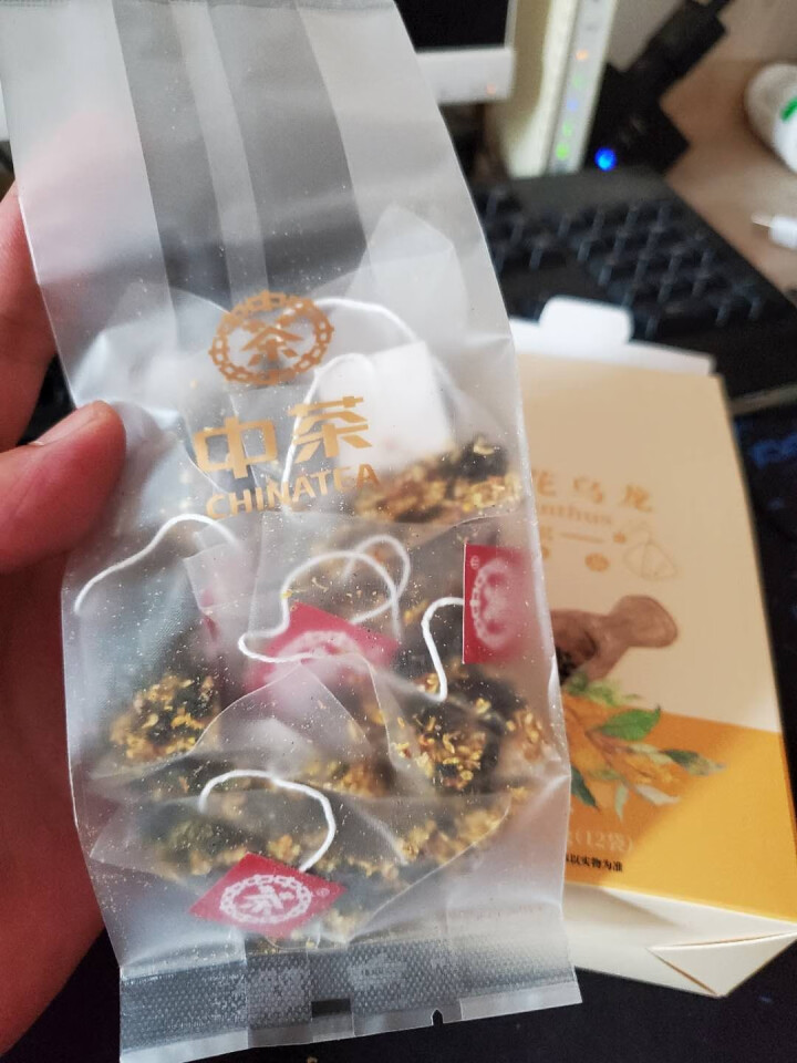 中茶 海堤茶叶 茉莉花茶桂花乌龙茶菊花茶普洱茶红枣红茶 花草茶 三角袋泡茶 桂花乌龙30克/盒怎么样，好用吗，口碑，心得，评价，试用报告,第2张