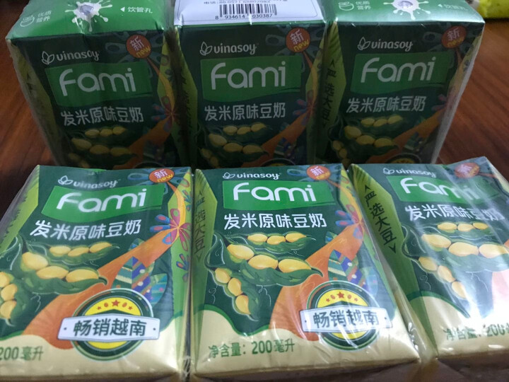 越南进口fami发米低脂豆奶200ml*18盒原味减糖早餐豆奶饮品植物蛋白饮料 礼盒端午送礼佳品 （原味）200ml*6盒怎么样，好用吗，口碑，心得，评价，试用,第3张