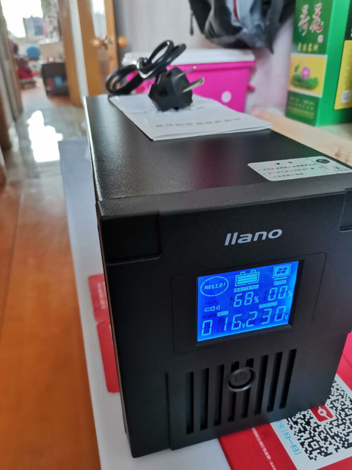 绿巨能（llano）UPS电源家用 不间断电源 服务器办公电脑后备电源 金属外壳 双9AH超长续航 电池 1.5KVA/900W怎么样，好用吗，口碑，心得，评价,第2张