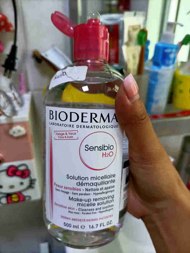 法国贝德玛（BIODERMA）舒妍多效洁肤液500ml （卸妆水 深层清洁 粉水 舒缓保湿 敏感肌 眼唇 原装进口）怎么样，好用吗，口碑，心得，评价，试用报告,第2张