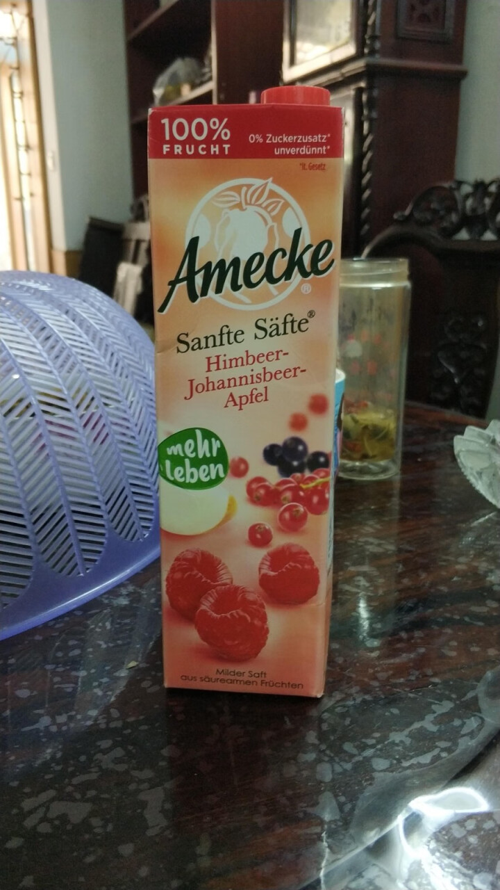 爱美可（Amecke） 爱美可Amecke德国进口鲜榨果汁树莓红醋栗苹果混合果汁1L/瓶进口饮料果汁怎么样，好用吗，口碑，心得，评价，试用报告,第2张