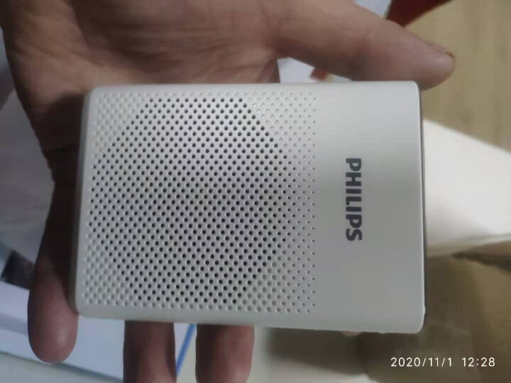 飞利浦（PHILIPS） SBM200小蜜蜂扩音器便携式教师导游教学专用扬声器 多功能喇叭小音箱音响 白色 标配+领夹麦+充电器+布袋怎么样，好用吗，口碑，心得,第3张