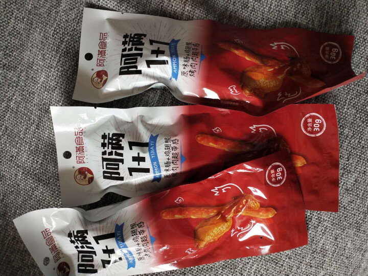 阿满 食品1+1 碳烤小鸡腿烤翅根 原味肠组合真空包装休闲零食特产30g*3包怎么样，好用吗，口碑，心得，评价，试用报告,第3张