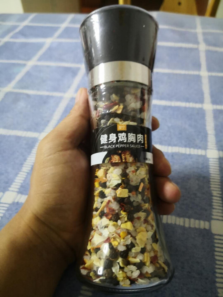 甜空 海盐黑胡椒粒研磨瓶健身鸡胸肉西餐牛排专用调料混合调味料厨房家用 健身鸡胸肉怎么样，好用吗，口碑，心得，评价，试用报告,第3张