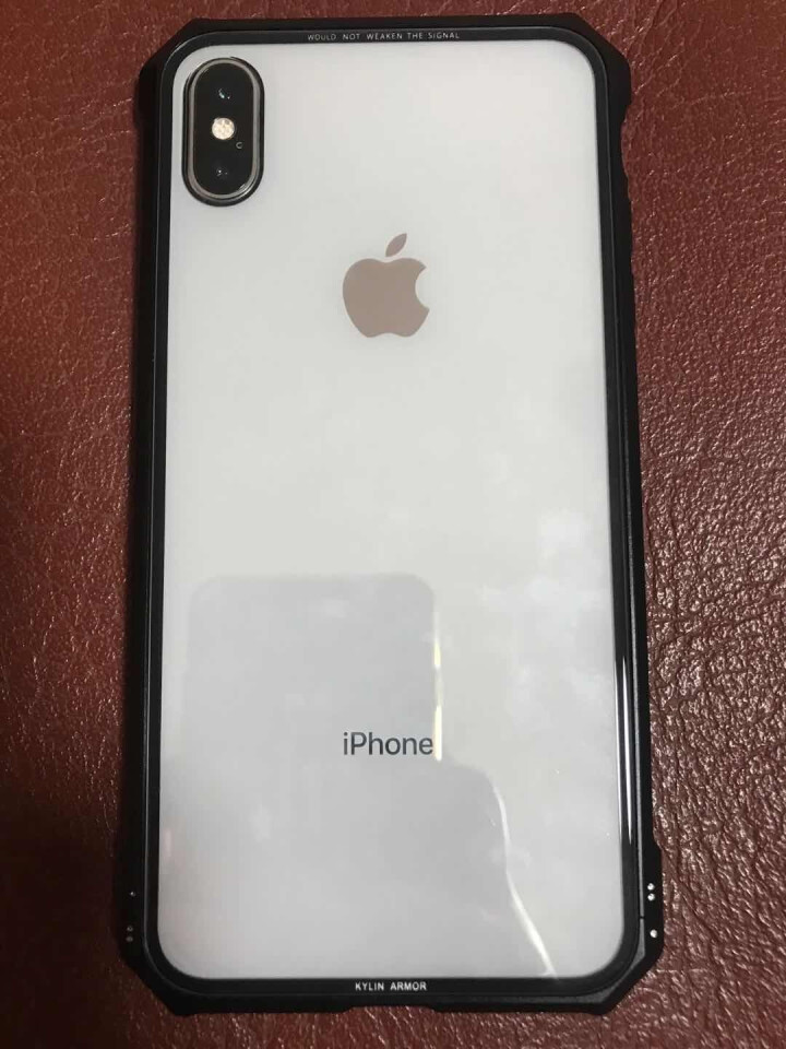 尼兰仕 iphoneXS手机壳金属边框保护壳苹果XR/XSMax钢化玻璃手机防摔保护套个性全包保护套 黑+玻璃 iphoneXS Mas,第3张