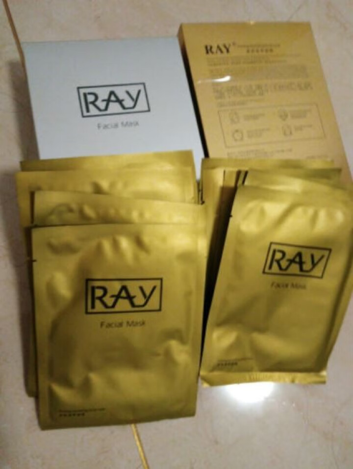 RAY面膜官方中文版 金色+银色+蓝色 30片/3盒 深层补水 水润保湿 紧致滋养 RAY品牌直供 金色1盒+银色1盒+蓝色1盒怎么样，好用吗，口碑，心得，评价,第3张