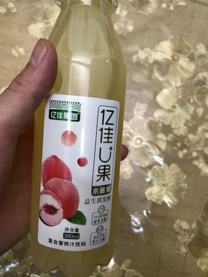 亿佳果园 亿佳U果复合蜜桃果汁饮料益生菌发酵整箱家庭装380ml*15塑料瓶 蜜桃汁 380mL×15瓶怎么样，好用吗，口碑，心得，评价，试用报告,第4张