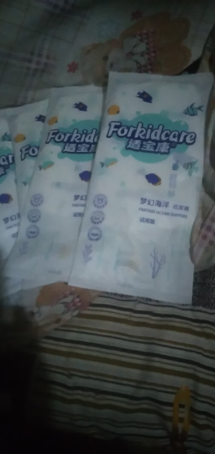 适宝康·Forkidcare 梦幻海洋纸尿裤试用装M码*4片 适合6,第2张