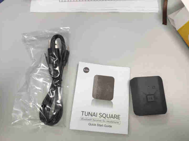 TUNAI Square AptX低延迟蓝牙耳放无线蓝牙放大器游戏吃鸡蓝牙接收器可插有线耳机 黑色 Square音乐小方,第3张