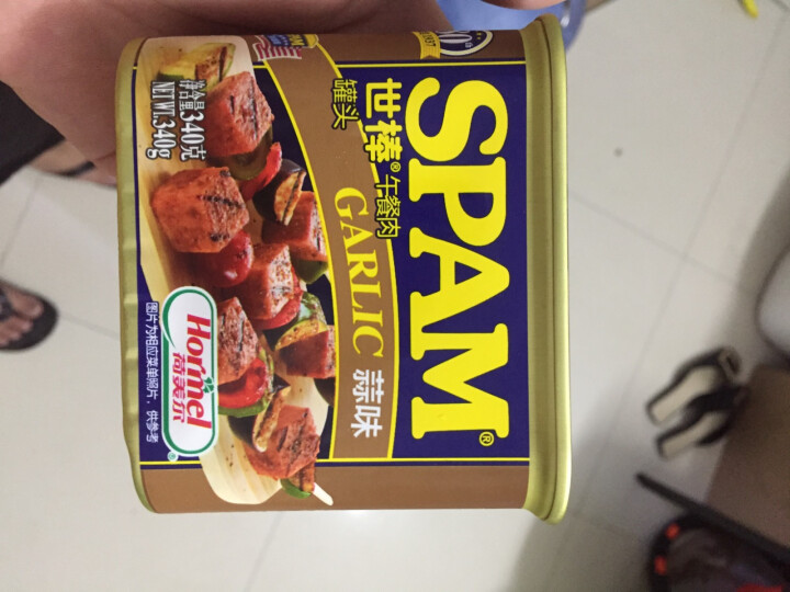 世棒（SPAM）午餐肉罐头蒜香口味340g 开罐即食早餐三明治火锅烧烤麻辣香锅泡面搭档怎么样，好用吗，口碑，心得，评价，试用报告,第3张