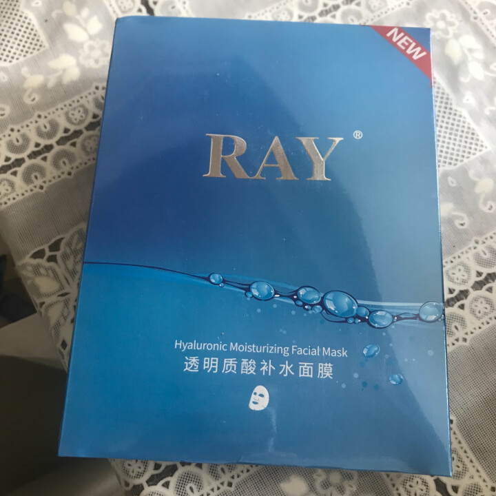 RAY透明质酸补水面膜 蓝色10片/盒 面膜男女 深层补水 净润保湿 紧致滋养 RAY品牌直供 蓝色单盒怎么样，好用吗，口碑，心得，评价，试用报告,第4张