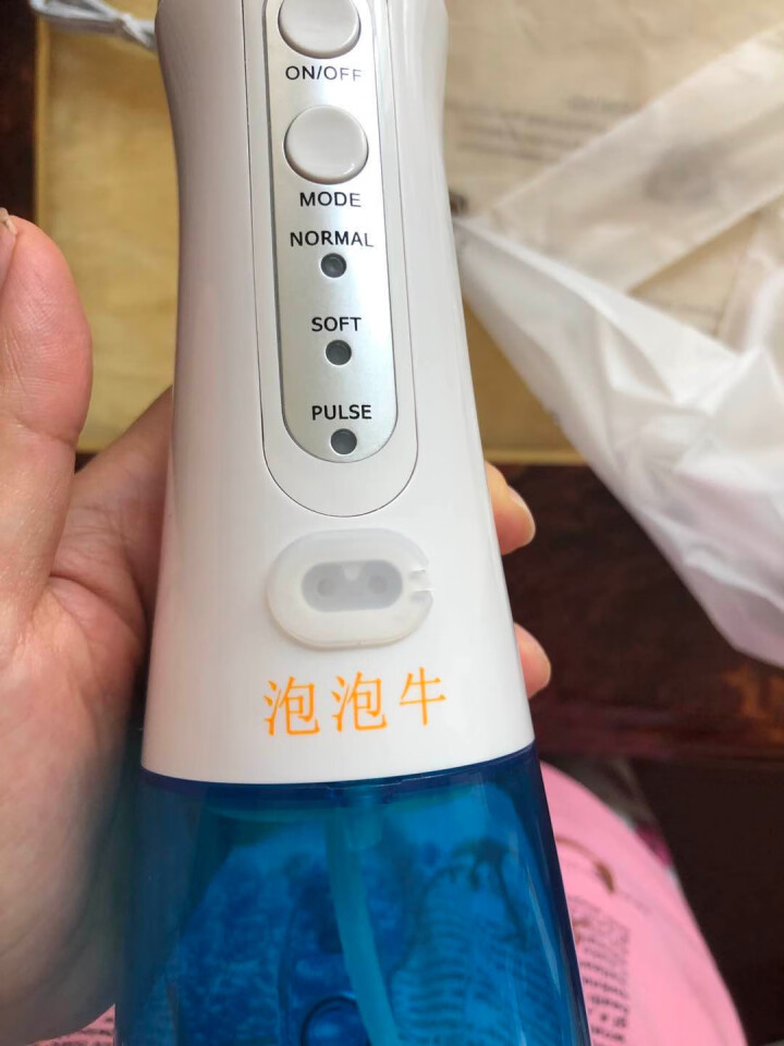 泡泡牛冲牙器电动家用洗牙器洁牙器水牙线充电便携式可折叠全身水洗正畸牙结石去除器便携式设计 【标准套装】2个标准喷头+赠2个标准喷头怎么样，好用吗，口碑，心得，评,第4张