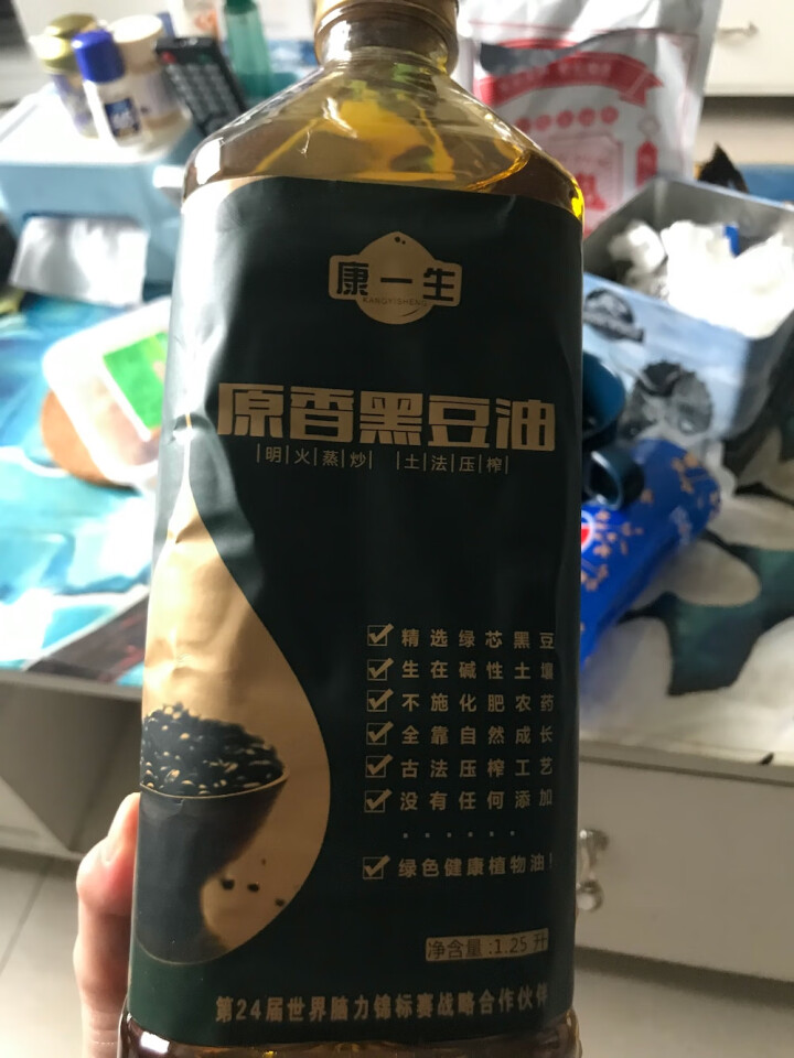 康一生 清香黑豆油 食用油 非转基因农家自榨植物油 烘焙凉拌油 1.25L pet装怎么样，好用吗，口碑，心得，评价，试用报告,第3张