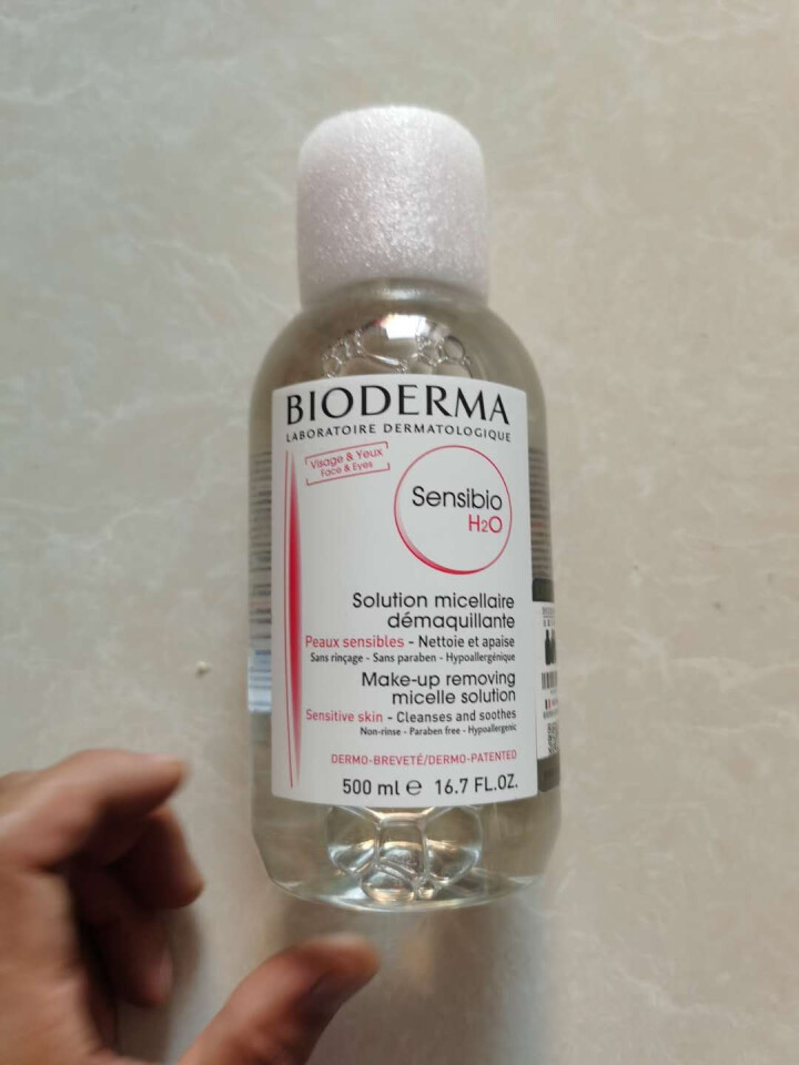 法国贝德玛（BIODERMA）舒妍多效洁肤液500ml （卸妆水 深层清洁 粉水 舒缓保湿 敏感肌 眼唇 原装进口）怎么样，好用吗，口碑，心得，评价，试用报告,第2张